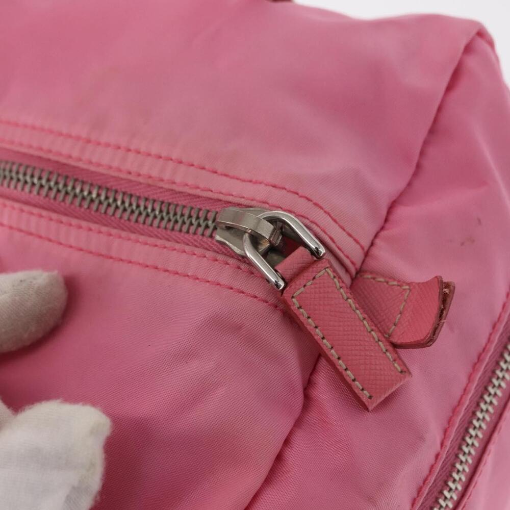 PRADA Hand Bag Nylon Pink Silver Auth 154369 - Picture 9 of 16